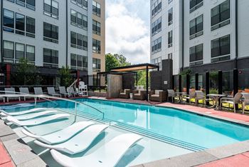 Sparkling pool with sundeck